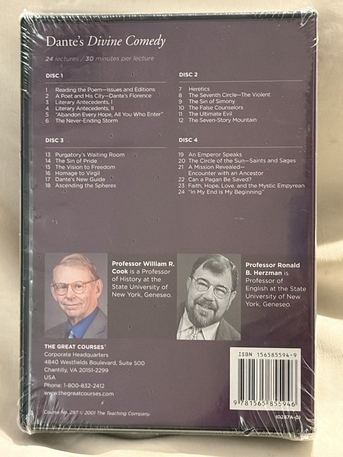The Great Courses DVDs + Book – Dante’s Divine Comedy – NEW SEALED