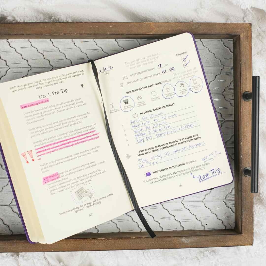 The Sleep & Evening Routine Journal. Fulfill Your Evening & Sleep Routine.