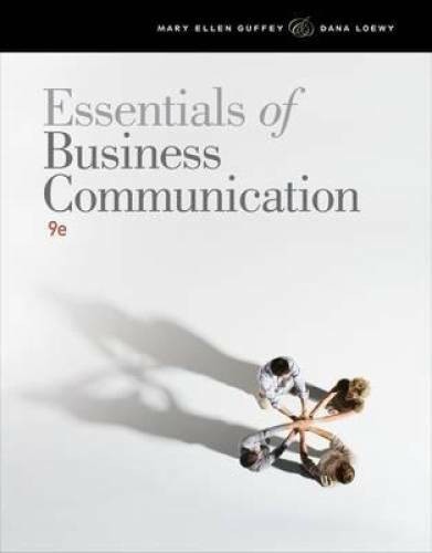 Essentials of Business Communication – Paperback By Guffey, Mary Ellen – GOOD