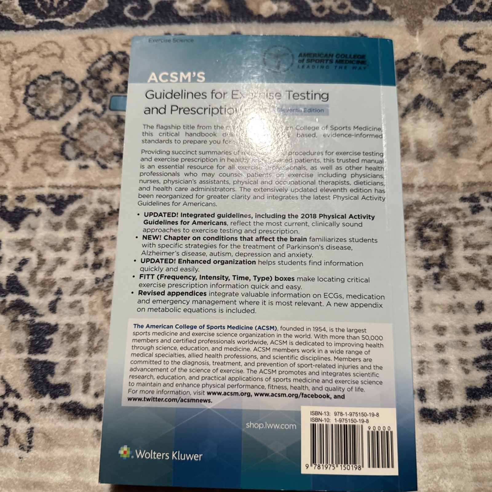 ACSM’s Guidelines for Exercise Testing and Prescription 11th Edition New