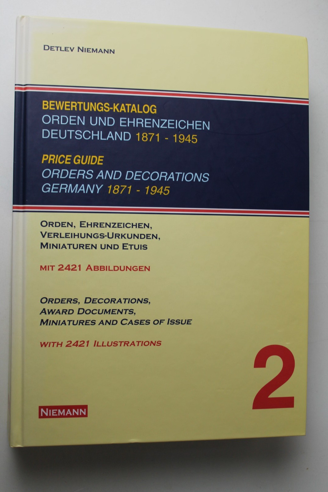 Detlev Niemann Price Guide Orders Decorations Germany 1871-1945 2nd Edition Book