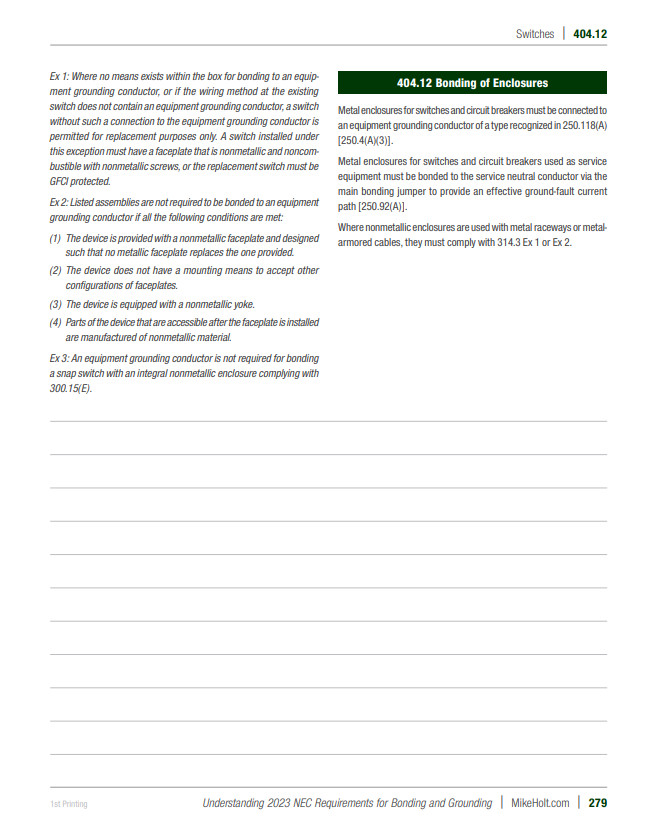2023 Mike Holt’s Bonding and Grounding textbook