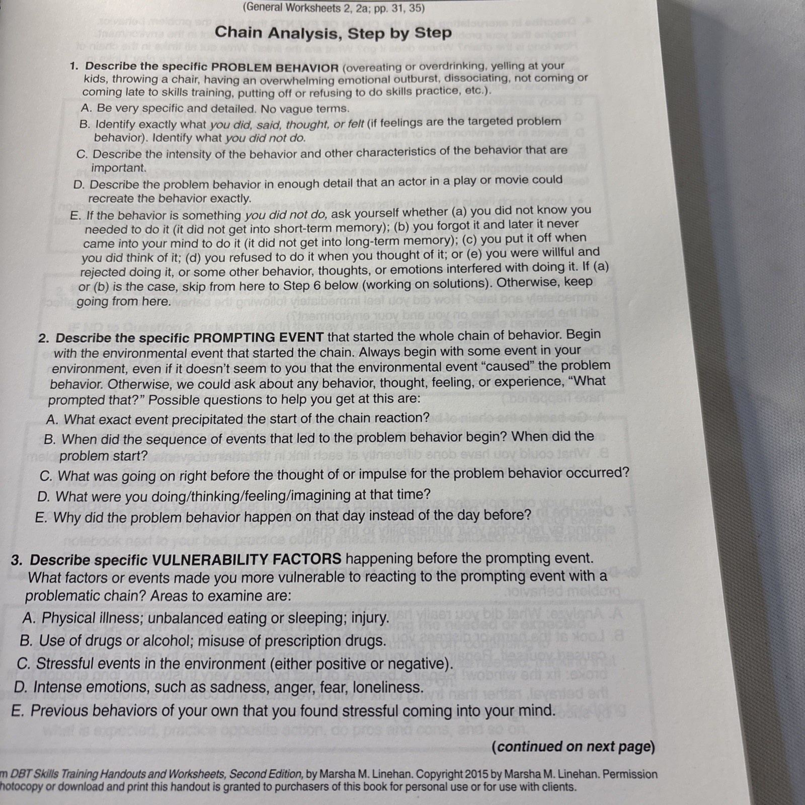 DBT Skills Training Handouts and Worksheets by Marsha M. Linehan 2014