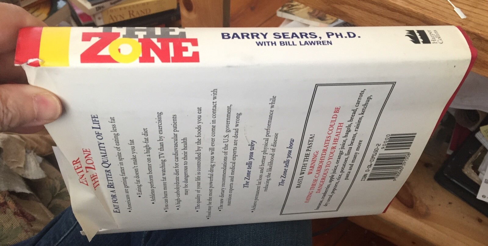 Enter The Zone : A Dietary Road map By Barry Sears – Hardcover Dust Jacket Book