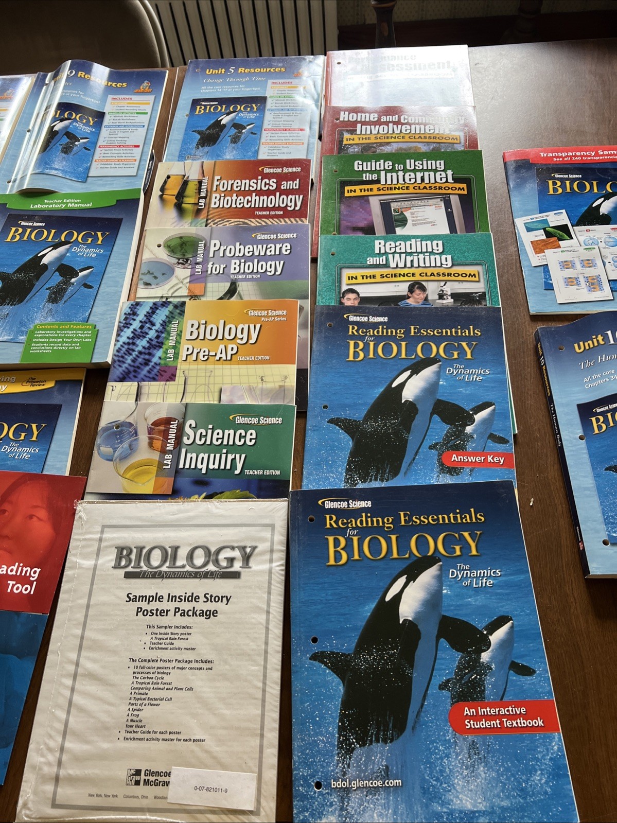 20 + Glencoe Biology Homeschool Curriculum Teacher Resource Lot Manuals McGraw