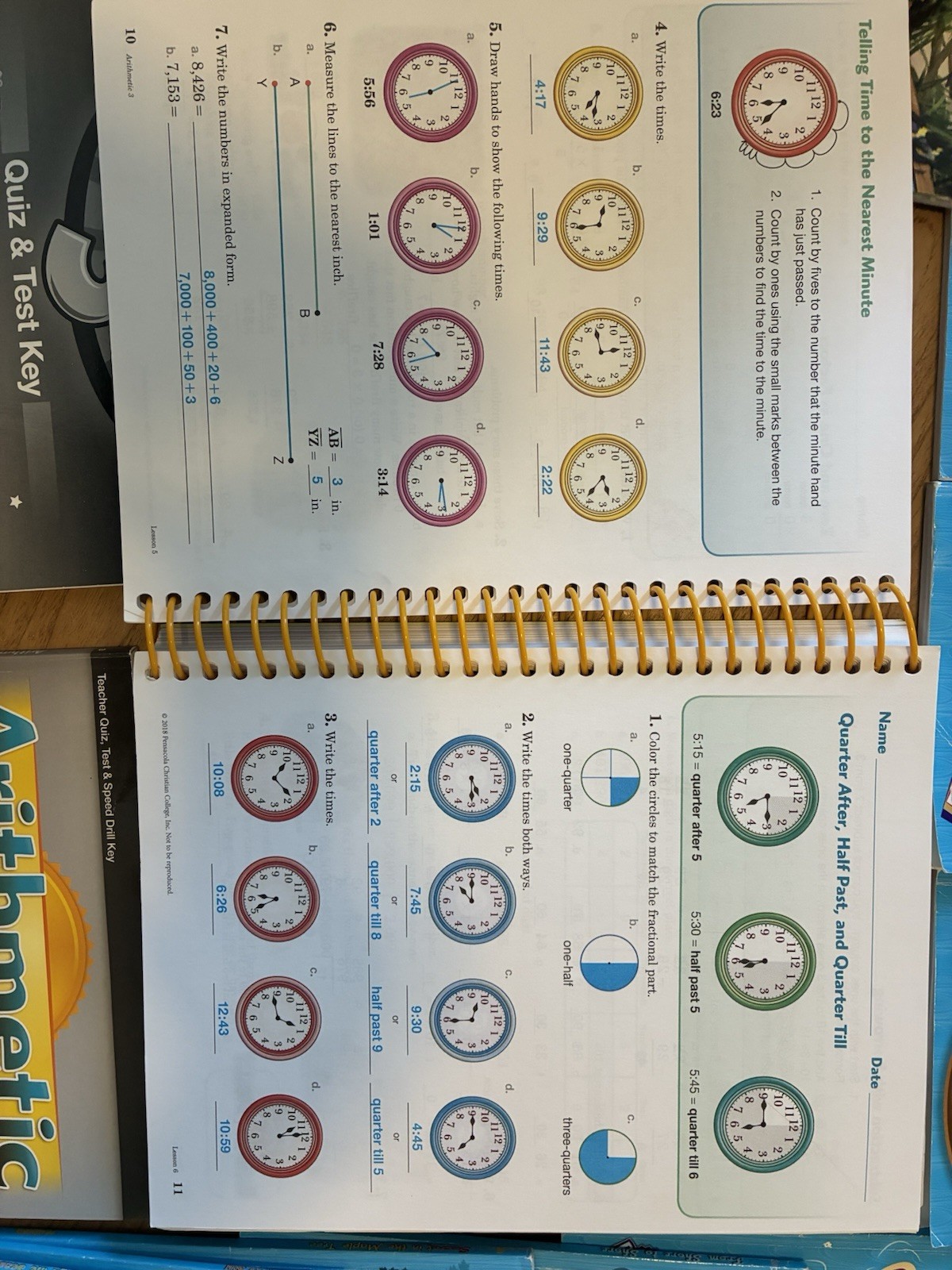 Abeka Third Grade Reading Language Math Curriculum Teacher Keys Readers