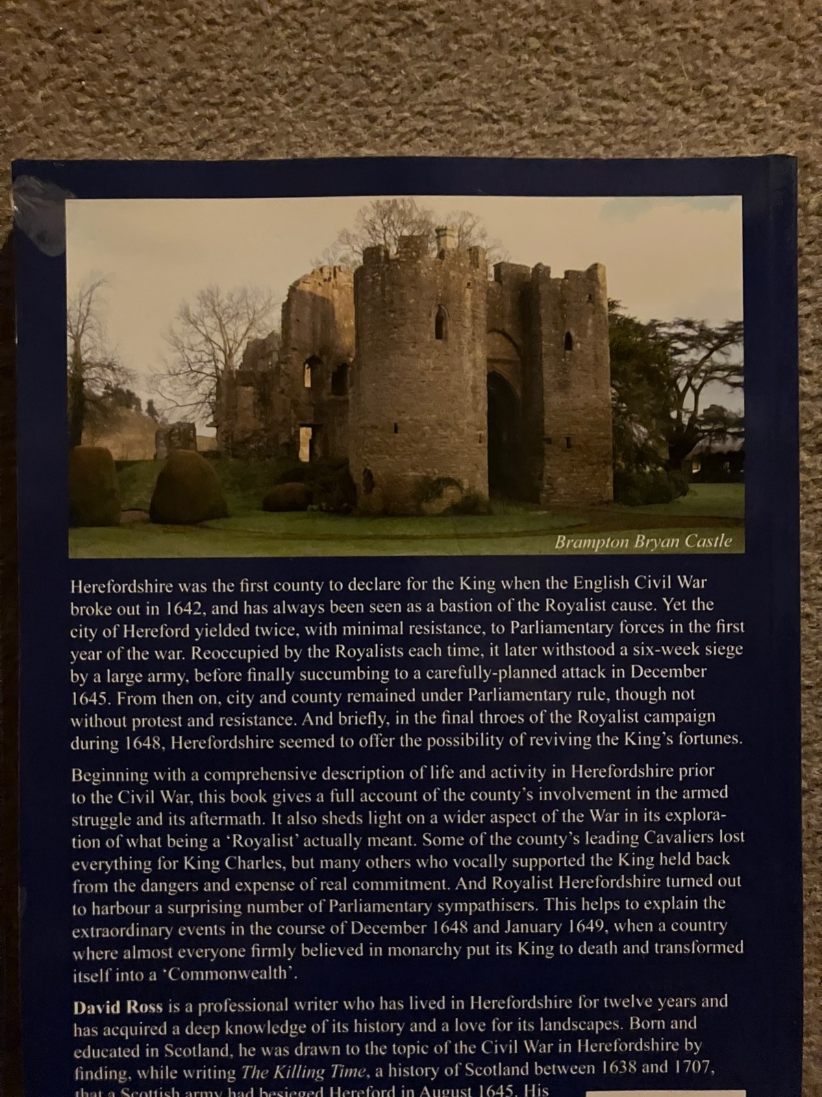 LOVELY CLEAN BOOK HEREFORDSHIRE IN THE ENGLISH CIVIL WAR 1640– 51 p/b 194 PAGES
