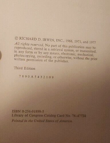 Advanced Accounting 3rd Edition Griffin, Williams, & Larson (1977) HC 1970’s