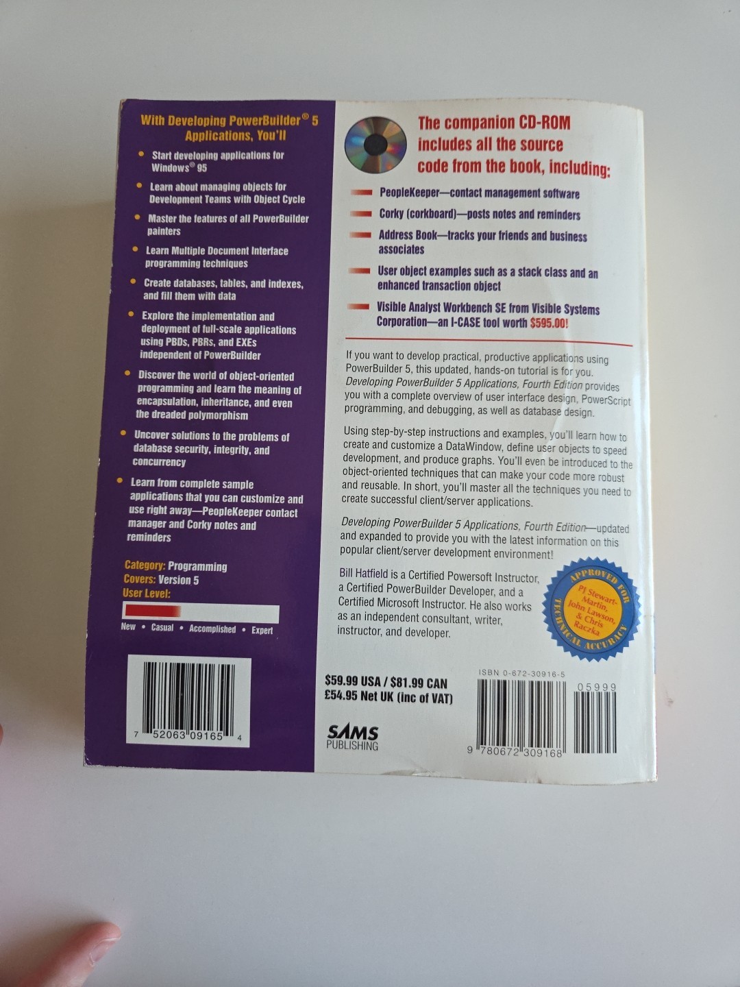 Developing Powerbuilder 5 Applications by Bill Hatfield (1996, CD-ROM / Trade…