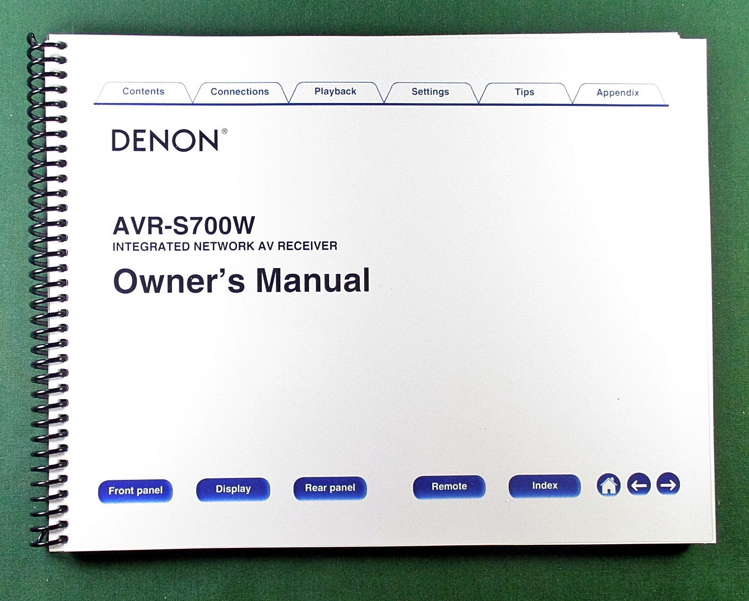 Denon AVR-S700W Instruction Manual: Full Color 250 Pages & Protective Covers!