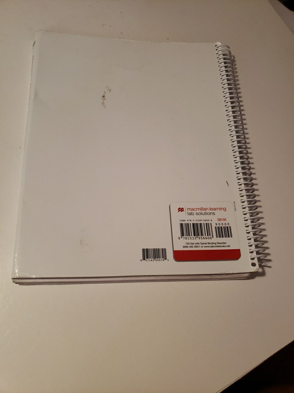 Student Lab Notebook: Chemistry by Hayden-McNeil – 100 Duplicate Sets UNMARKED