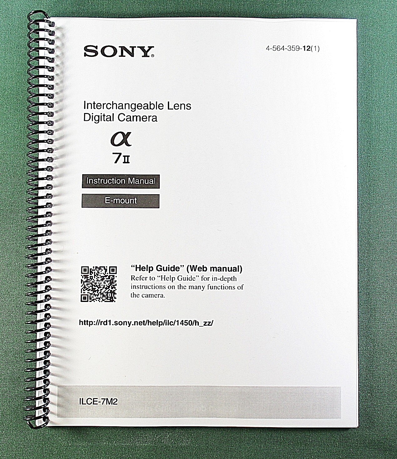 Sony ILCE-7M2 Instruction Manual: 100 Pages & Protective Covers!