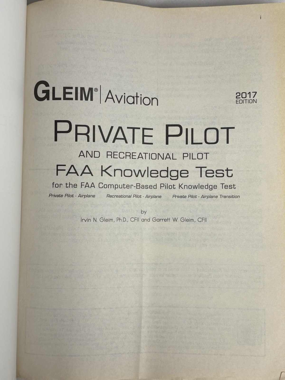Gleim – Instrument Pilot FAA Knowledge Test Prep 2017 Edition