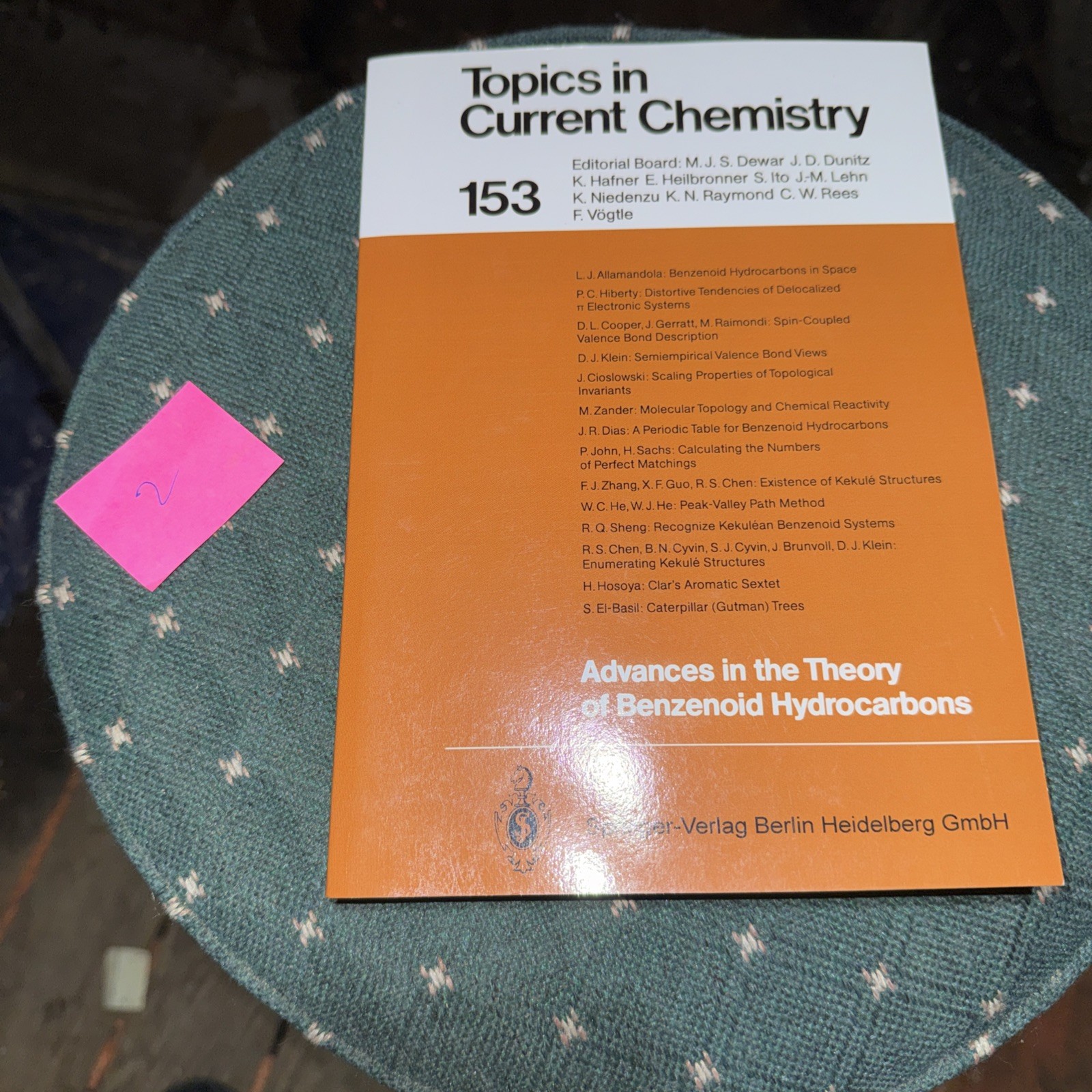 Topics in Current Chemistry Ser.: Advances in the Theory of Benzenoid…