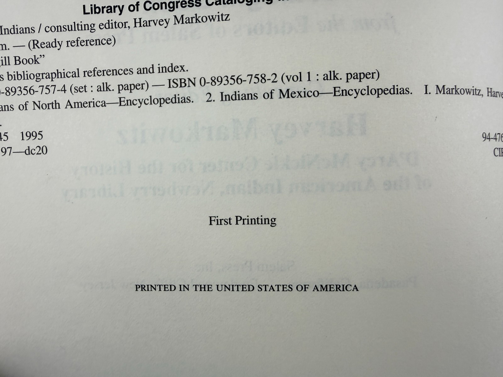 American Indians (Ready Reference) Vol. 1–3 Hardcover Book Set (First Printing)