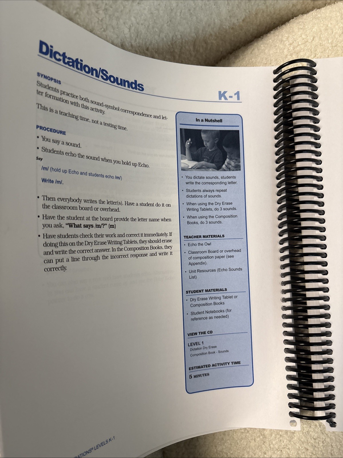 Fundations Teacher’s Manual K-1, by Barbara A. Wilson 2006 spiral bound