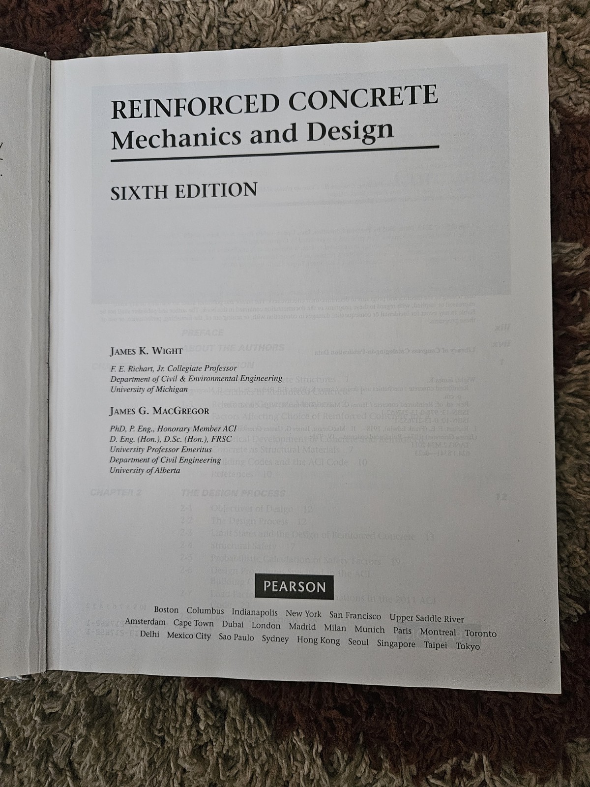 REINFORCED CONCRETE: MECHANICS AND DESIGN (6TH EDITION) By James K. Wight