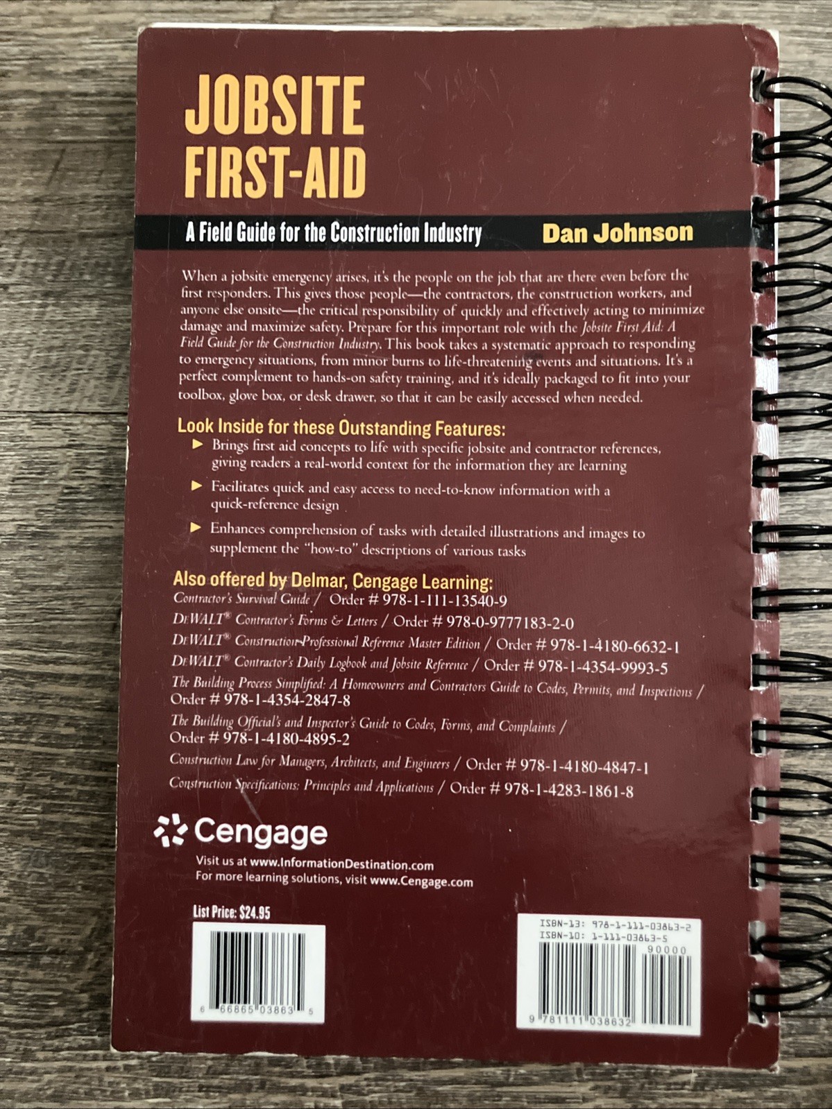Jobsite First Aid : Field Guide Construction Industry by Dan Johnson book