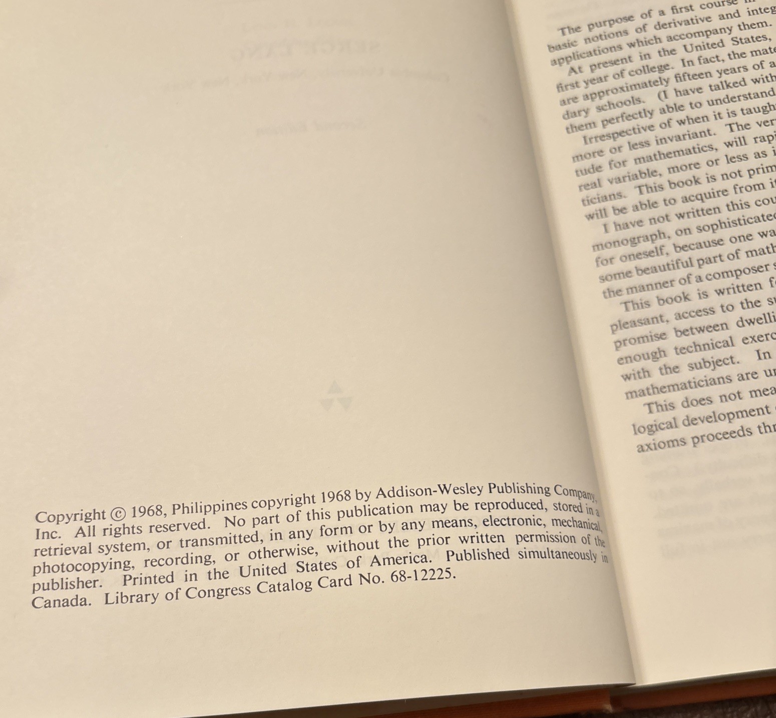 A First Course in Calculus-HC-Lang, Serge-1968