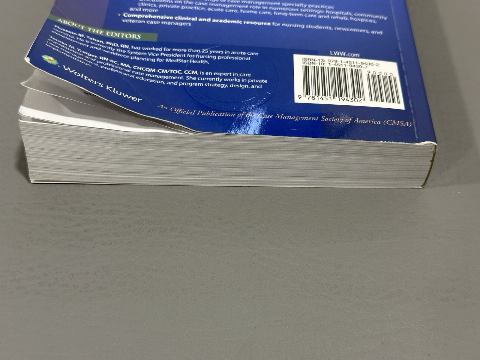 CMSA Core Curriculum for Case Management by Tahan PhD 3rd Edition Paper Back