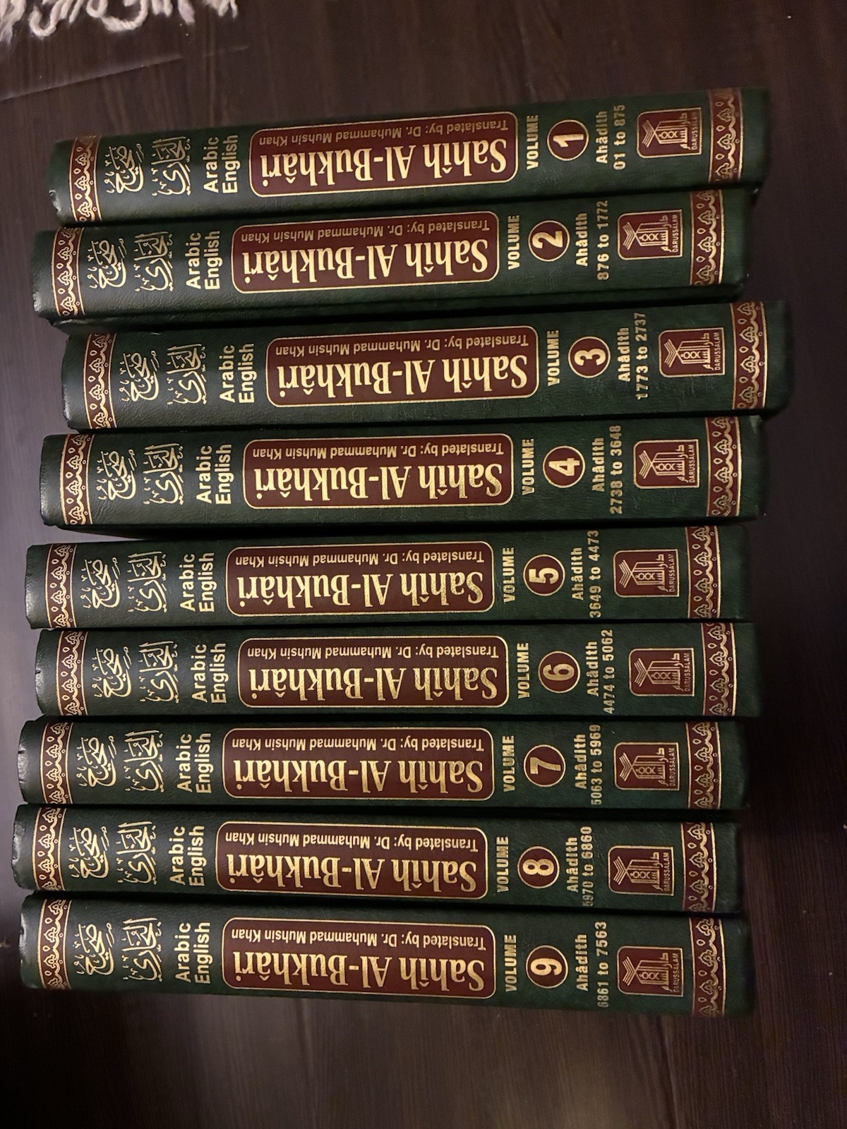 Hardcover Sahih Al-Bukhari Arabic and English : Complete 9 Books