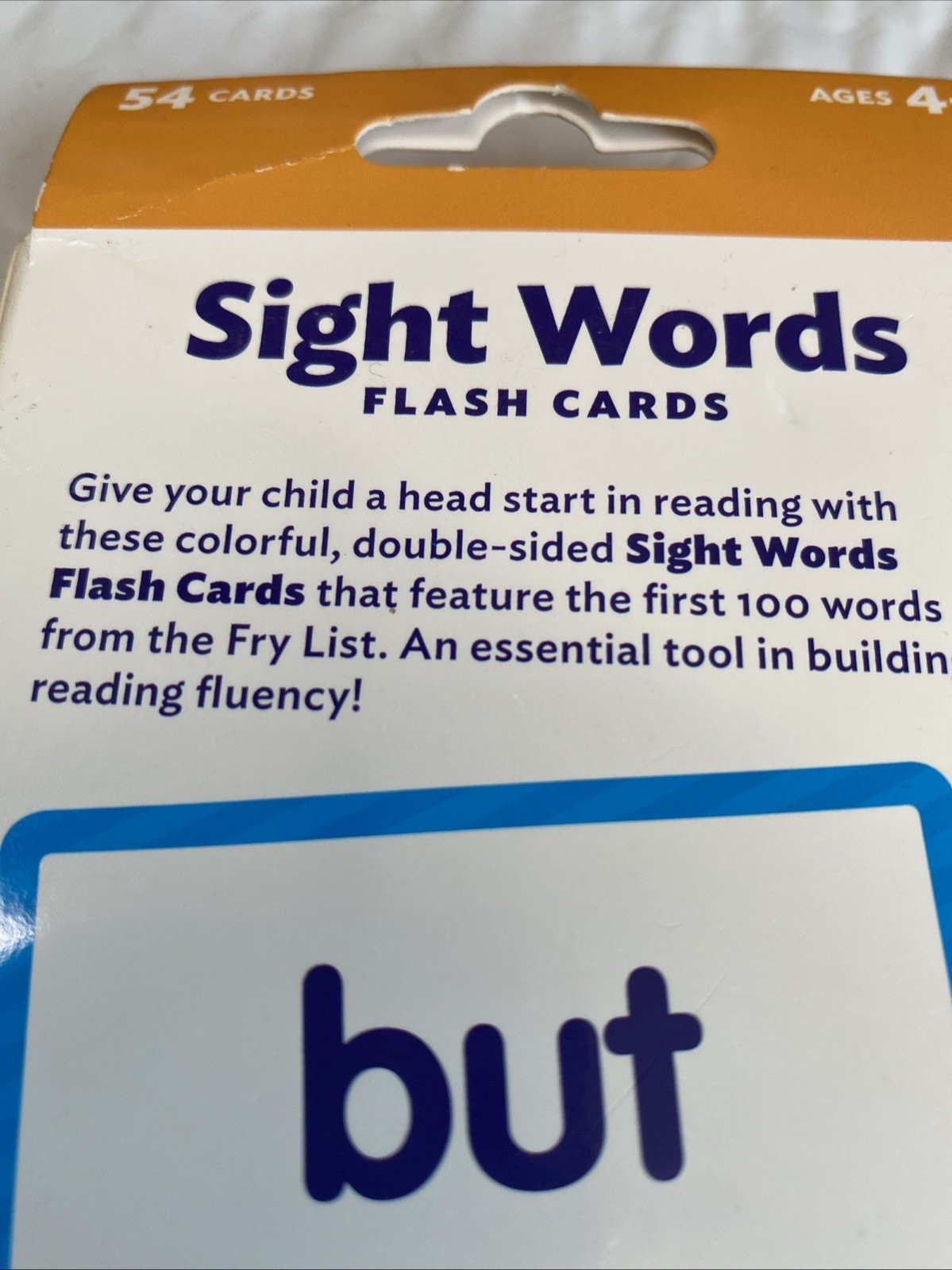 Flash Cards: Sight Words 3.25 x 1 x 6.25 inches Age 4+ Cards 54 English