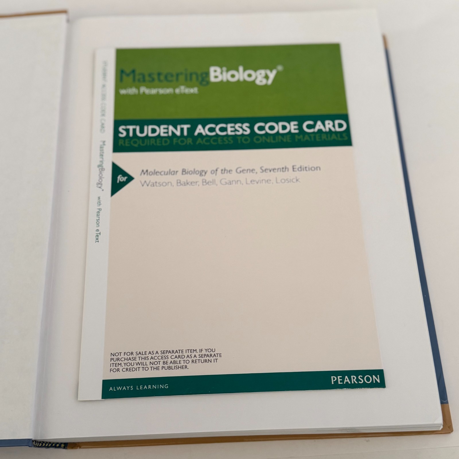 Molecular Biology of the Gene Seventh Edition Hardcover 2014 Watson Baker Bell