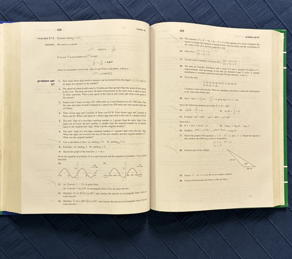 Saxon Advanced Mathematics Textbook and Solutions Manual – Second Edition