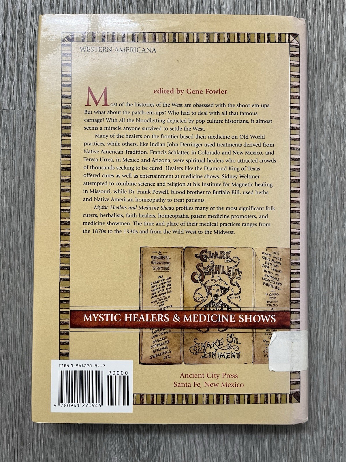 Mystic Healers & Medicine Shows Blazing Trails To Wellness Old West Fowler ExLib