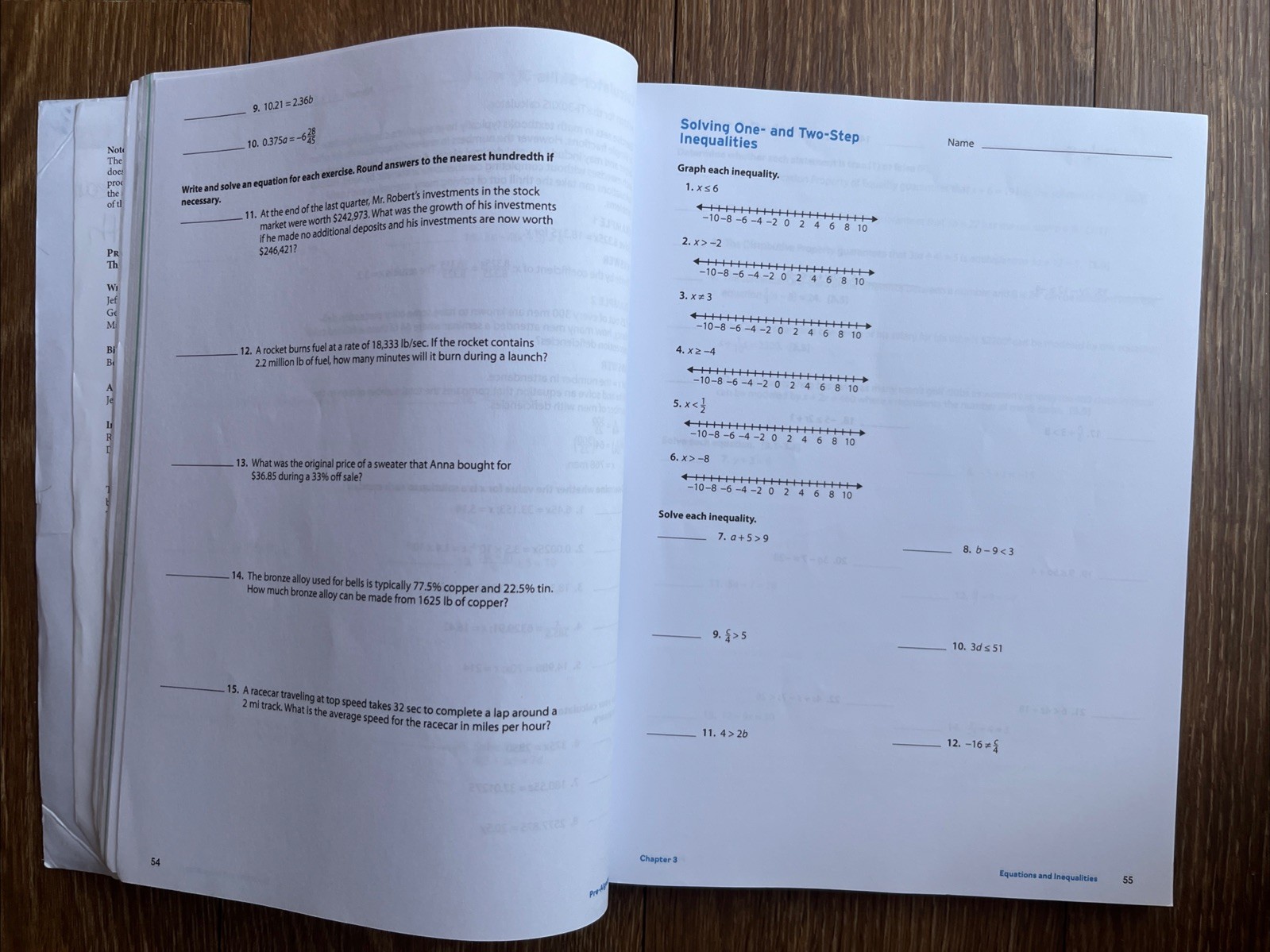 BJU Press Pre-Algebra Activities. Almost Blank! (Third Edition). 7th Grade.
