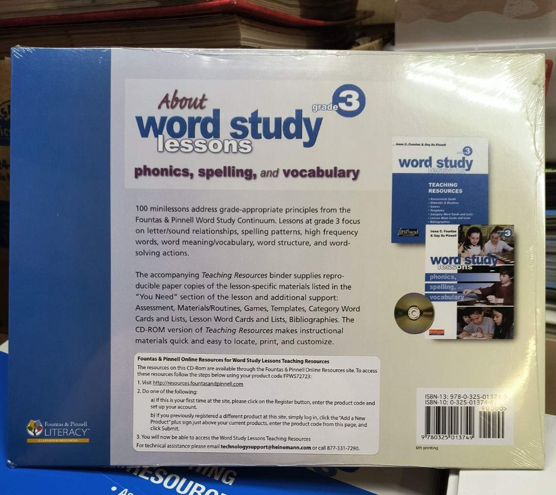 New Fountas & Pinnell Word Study Lessons Grade 3 Teachers Guides ELA