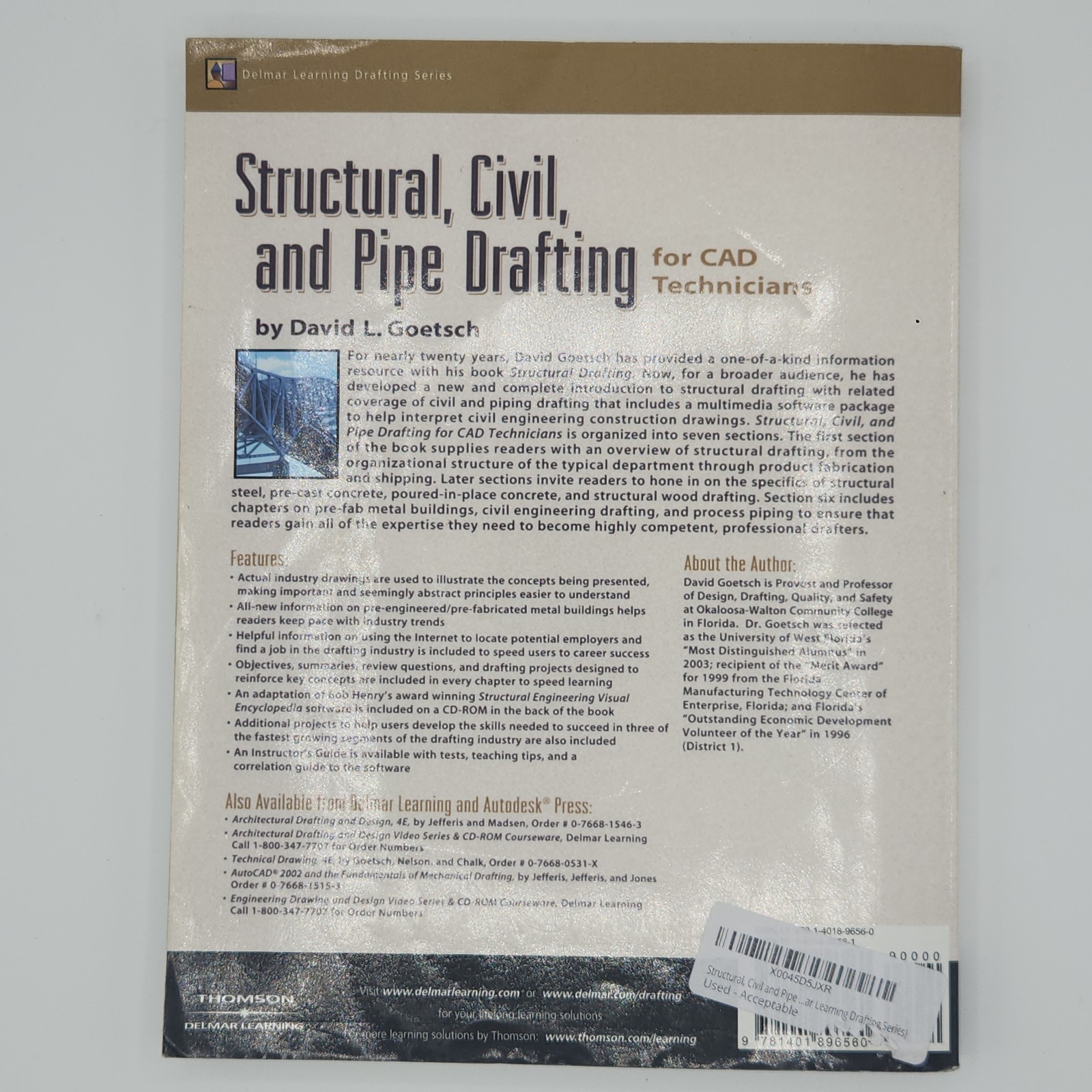 Structural Civil And Pipe Drafting by David Goetsch w/ CD