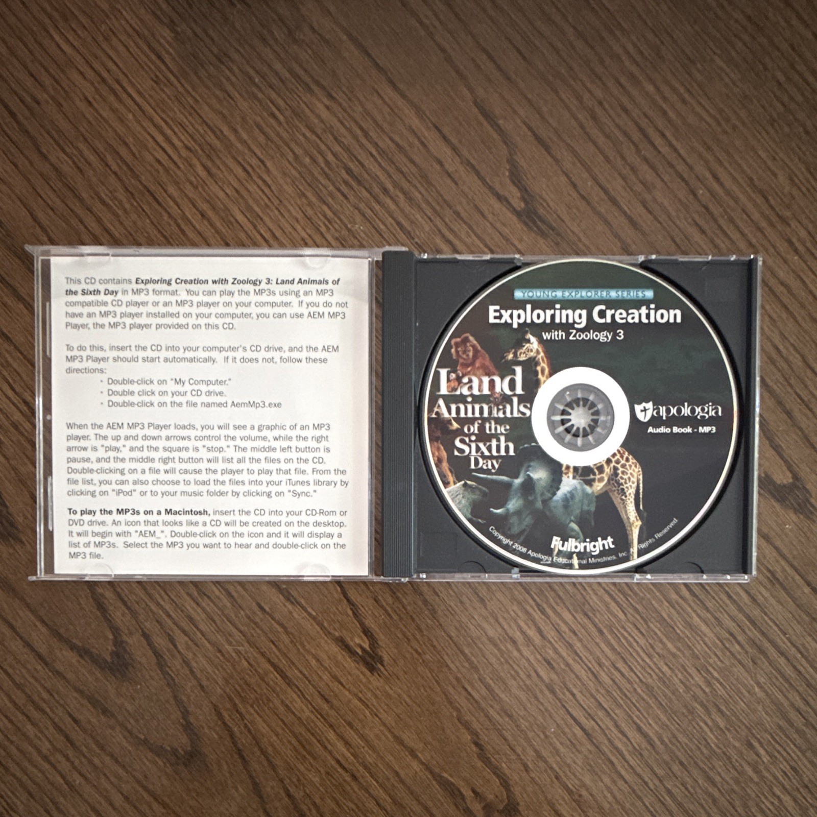 Apologia Exploring Creation Zoology 3 Land Animals, Hardcover + MP3 audio