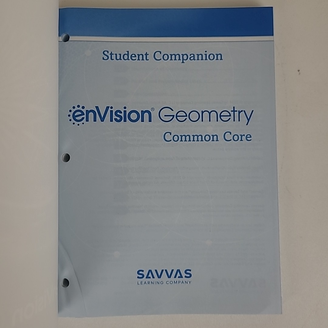 Envision Geometry Savvas Common Core Textbook 2024 Student Edition & Companion