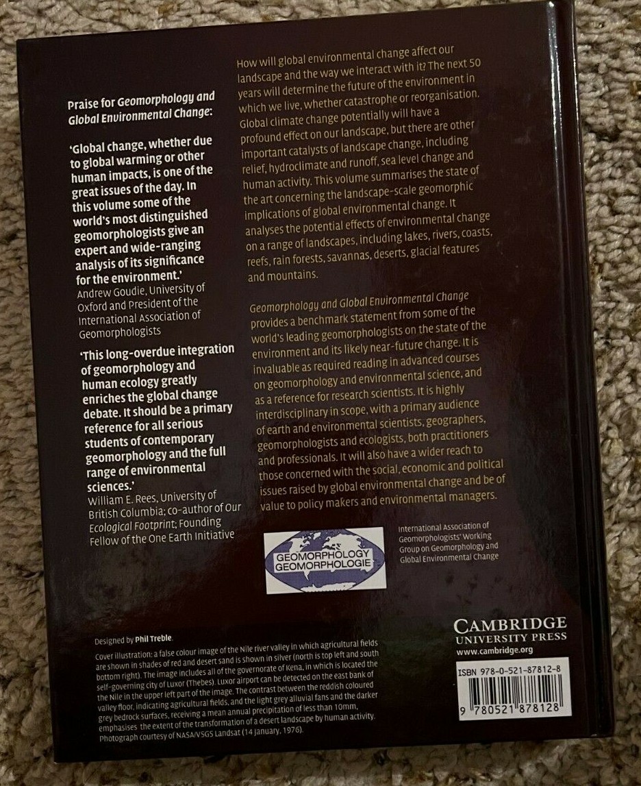 Geomorphology and Global Environmental Change by Thomas Spencer (2009)