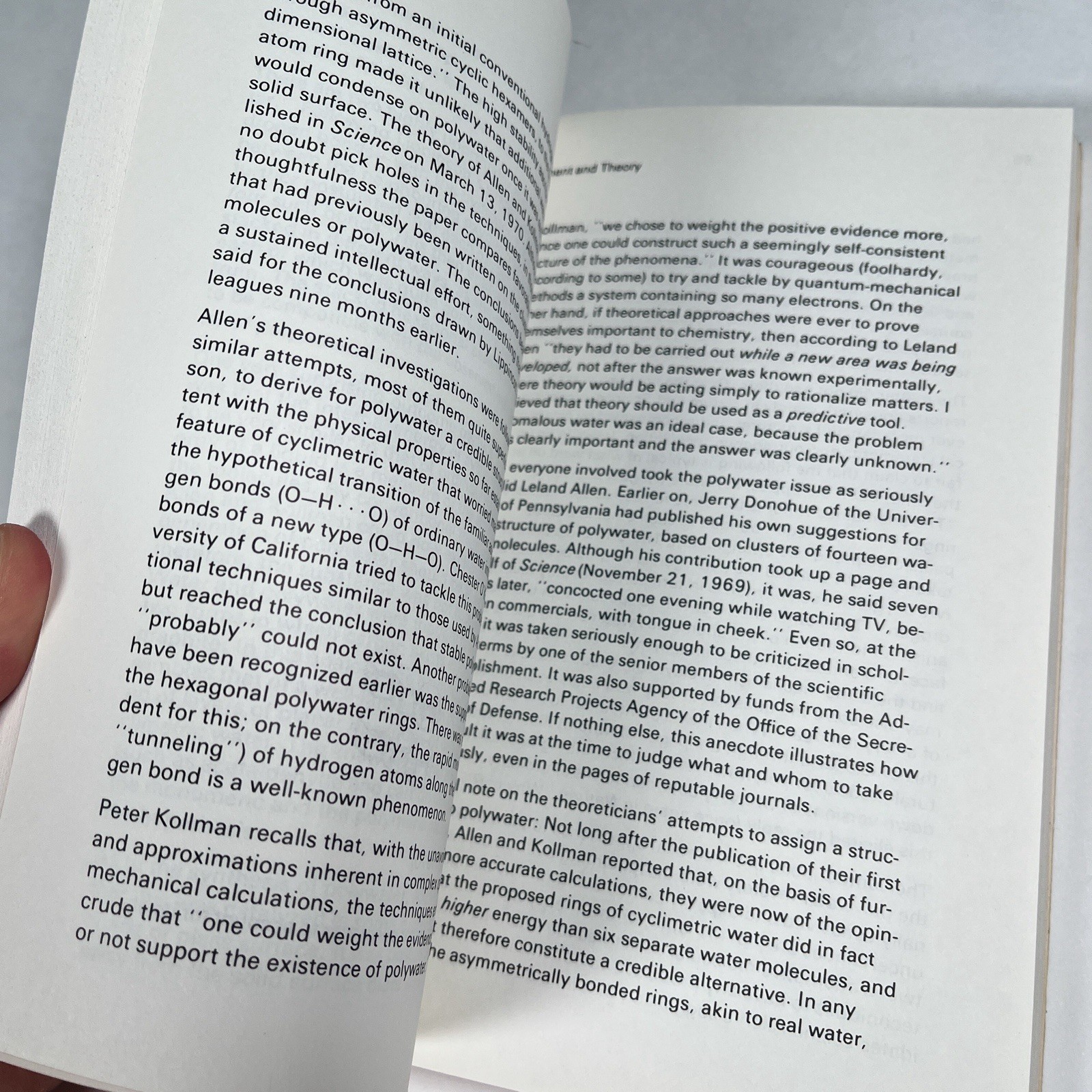Polywater by Felix Franks Vintage Paperback Book Second Printing 1982 MIT Press