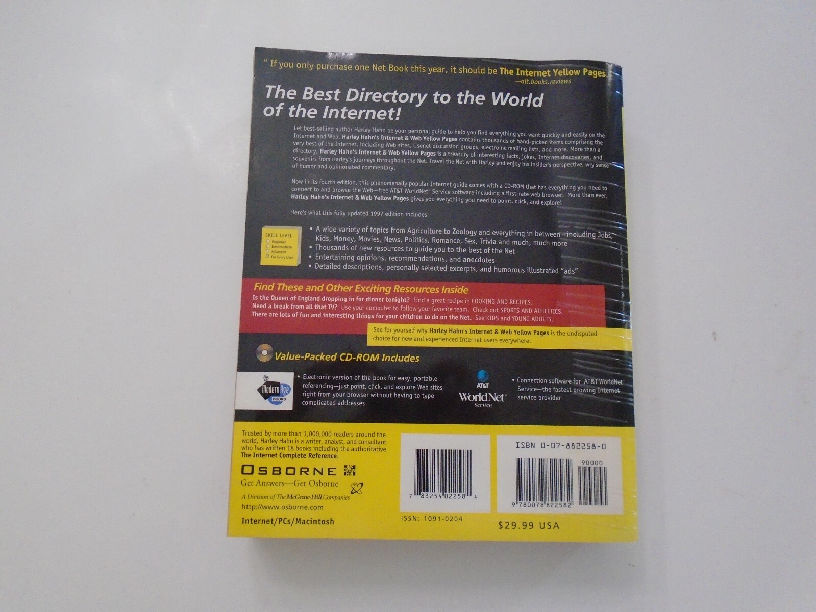 Harley Hahn’s Internet Yellow Pages by Harley Hahn (1996, CD-ROM / Trade PB)