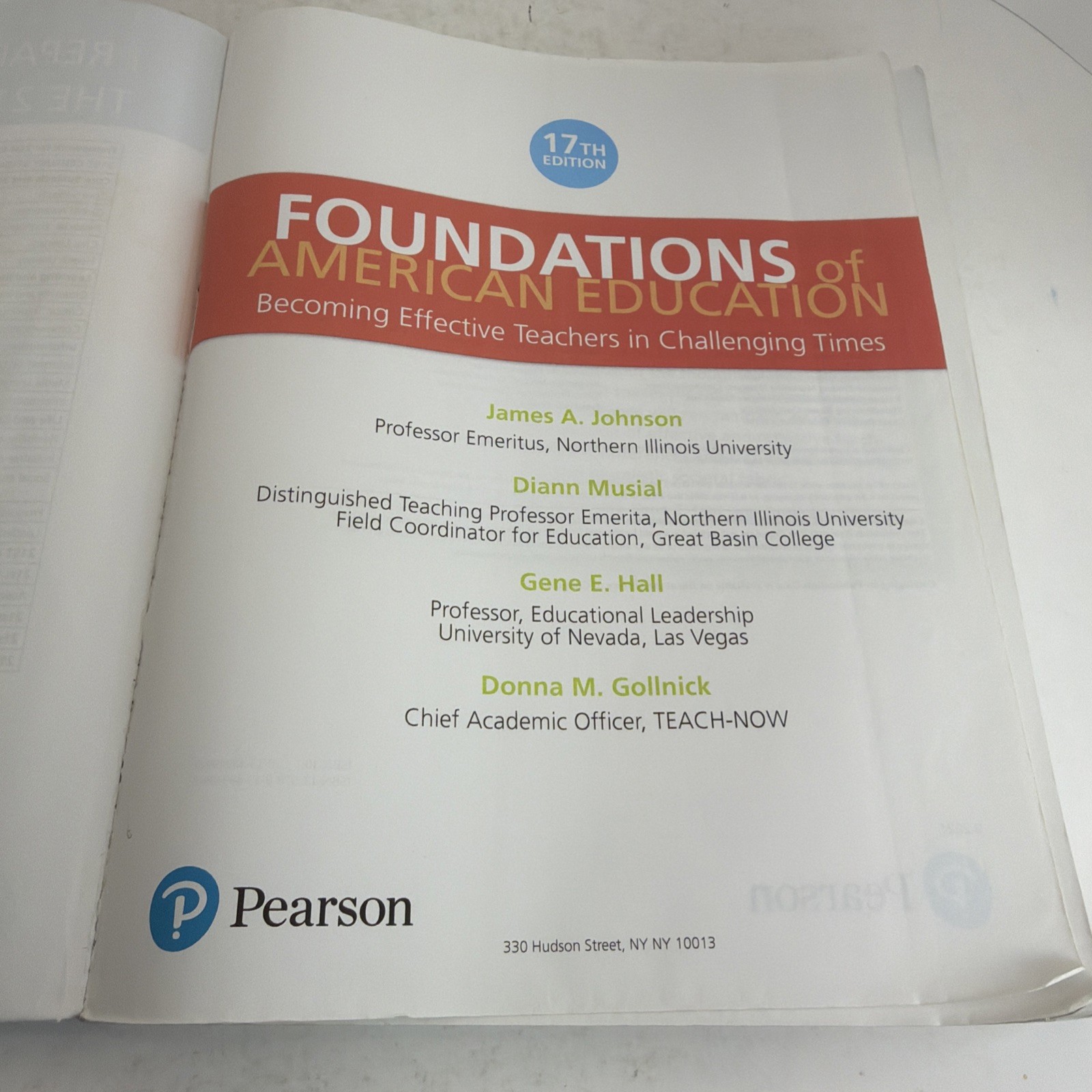 Foundations of American Education 17th Edition Paperback