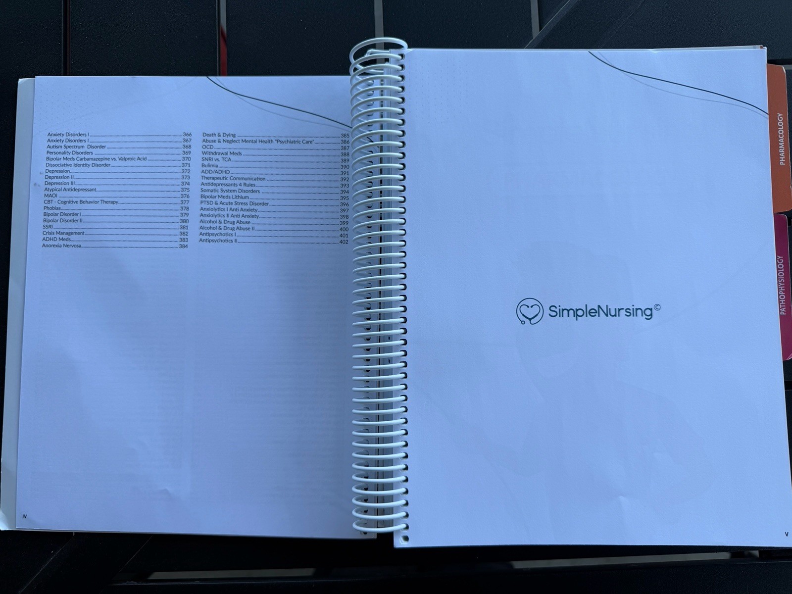 Simple Nursing Study Guide Volumes 1 and 2 Collection Good Used Spiral Bound