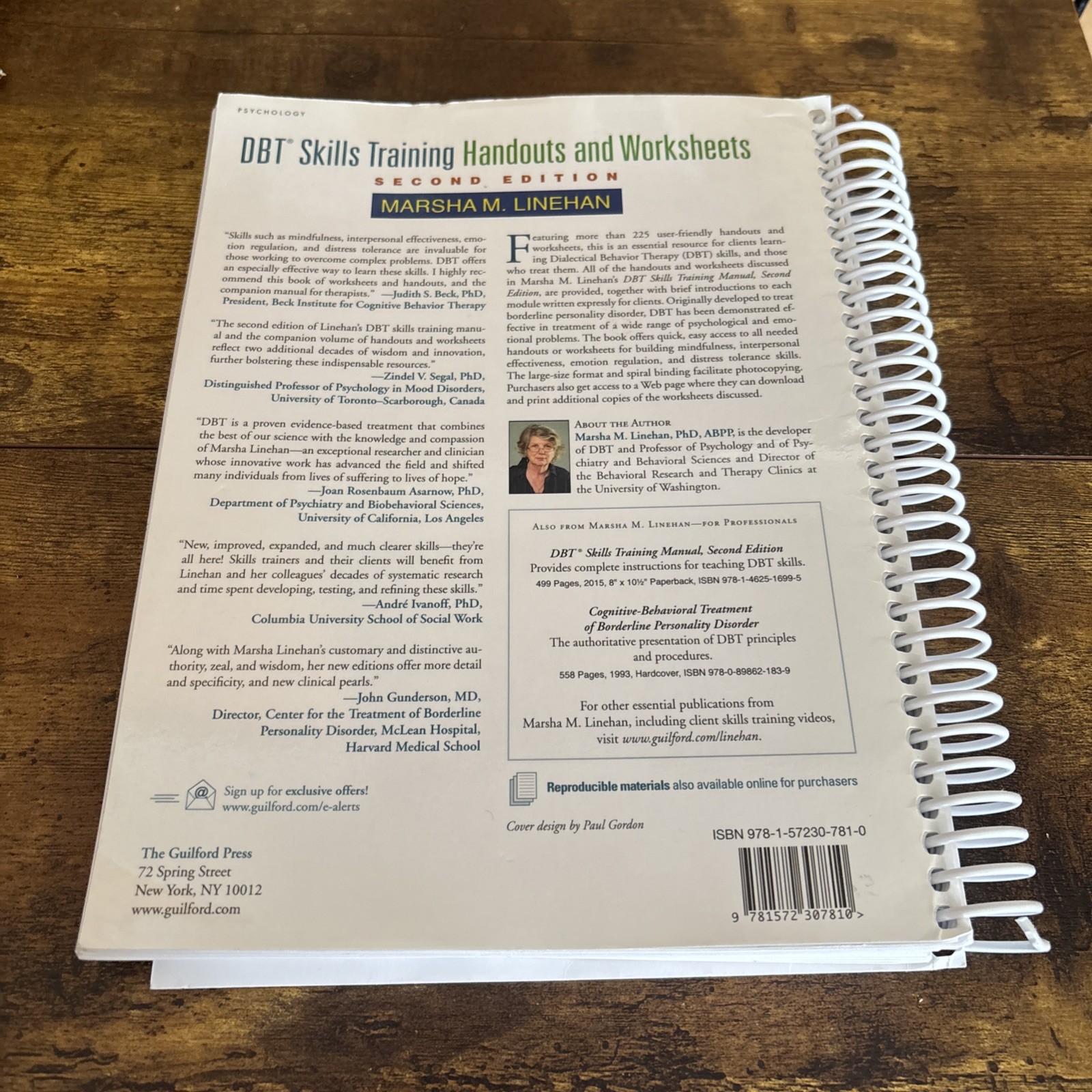 DBT Skills Training Handouts and Worksheets by Marsha M. Linehan (2014, Trade…