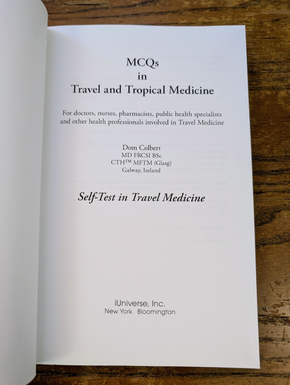 MCQs In Travel And Tropical Medicine: 3rd Edition by Dom Colbert Paperback