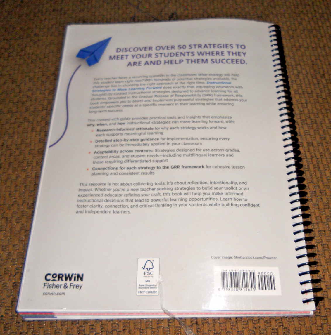 Instructional Strategies to Move Learning Forward: 50+ Tools , Spiral Bound.￼