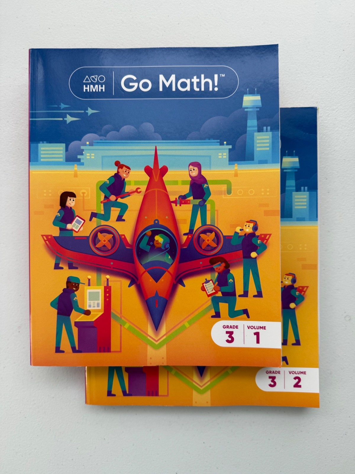 NEW – 3rd Grade 3 – Go Math! Book – 2023 Student Edition Set – Volume 1 & 2 Set