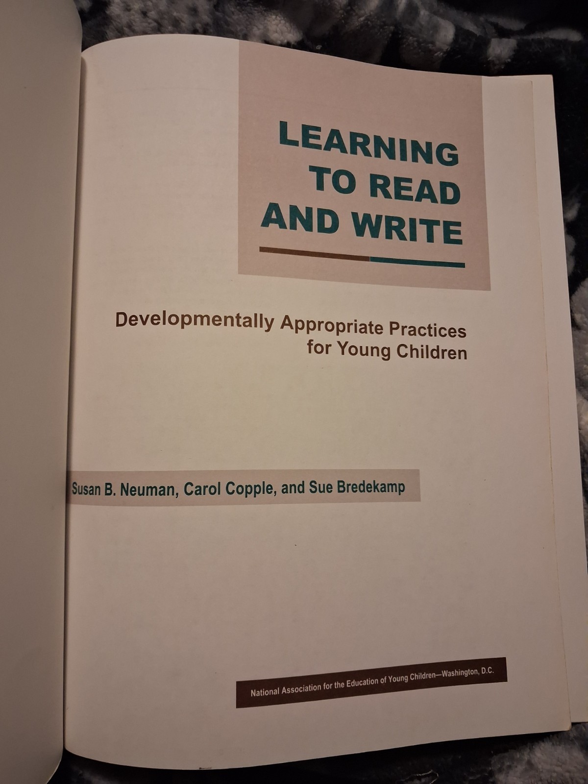 Learning to Read and Write : Developmentally Appropriate Practices for Young…