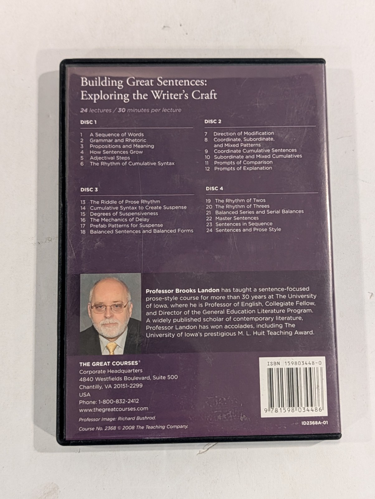 5 Lot Of Great Courses DVDs | Writing, Photography, Travel, Economics, English