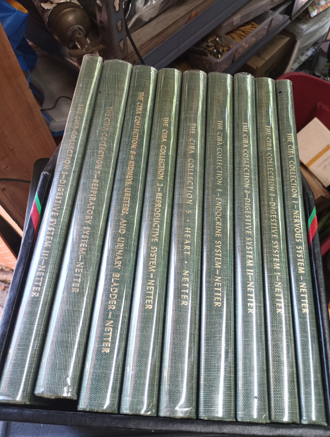 Ciba Collection of Medical Illustrations w/ Case Plastic Covers 9 Books Vol. 1-7