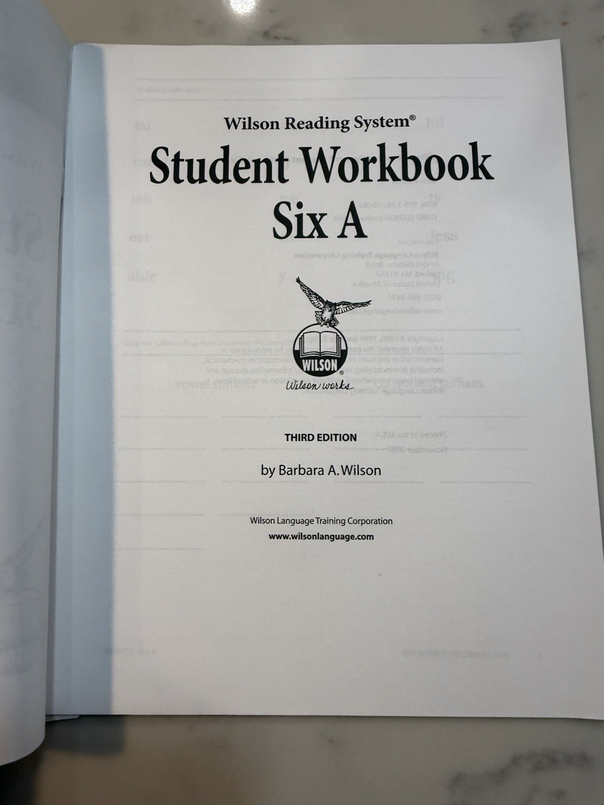 Wilson Reading System Student Workbook 5A and 6A, 3rd Ed, 1 of each, 2 books