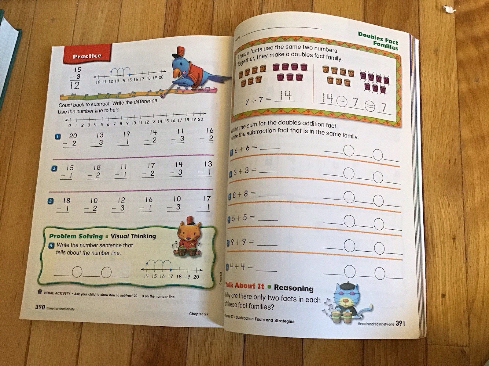 1st Grade 1 Math Student Homeschool Workbook 455 Pages Full Color Harcourt NEW