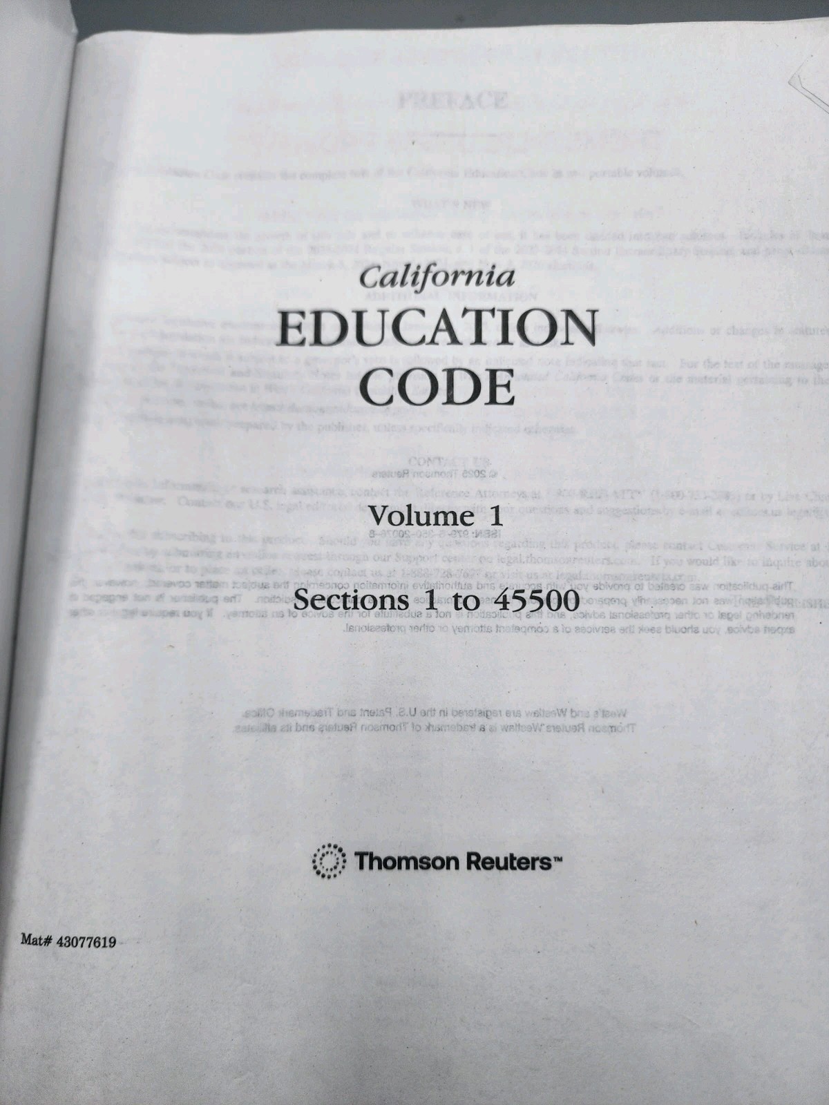California Education Code Volume 1 and 2 Deskop 2025 Edition