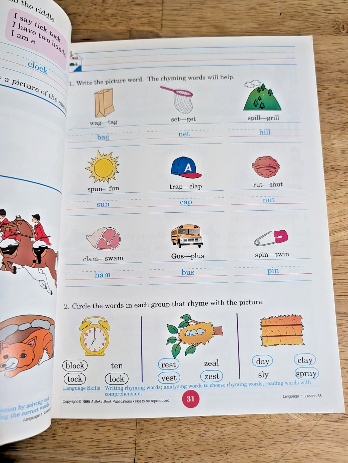 Abeka Language 1, Letters and Sounds 1 Teacher Key Books A Beka
